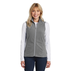 L226 - Ladies Microfleece Vest-Pearl Grey