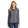 L231 - Ladies Digi Stripe Fleece Jacket-Black