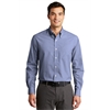 S639 - Mens Long Sleeve - Poplin Plaid Shirt-Navy