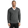 SW2850 - Mens Long Sleeve V-Neck Sweater-Charcoal Heather