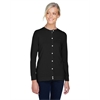 DP181W - Ladies Perfect Fit Ribbon Cardigan-Black